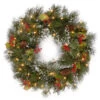 Christmas Central Pre-Lit Wintry Pine Artificial Christmas Wreath, 24-Inch, Clear Lights -Christmas Central aixl1a4qh2xnzqdrbidmsuudwddyb4f0 13564.1670490063
