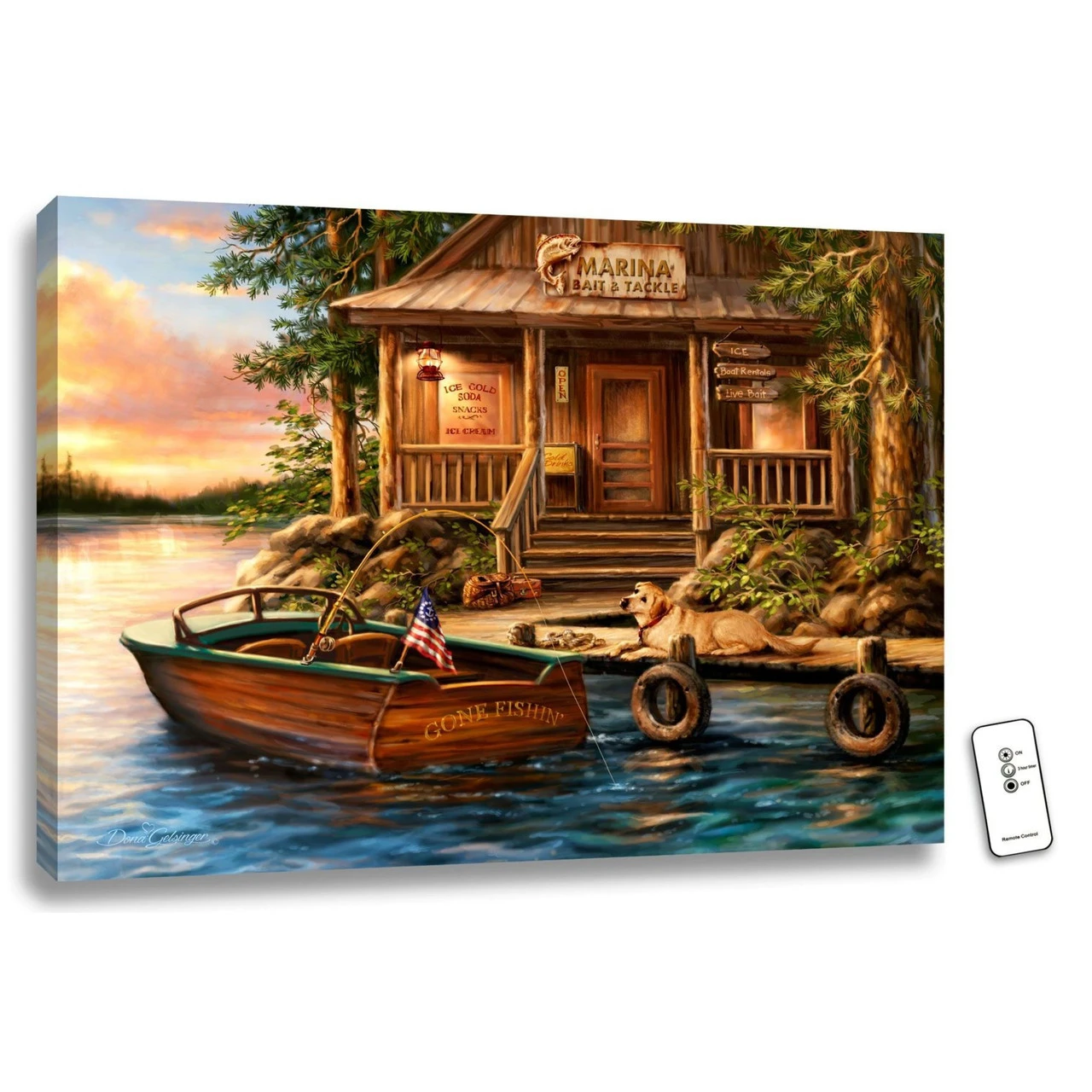 Christmas Central 18" X 24" Brown And Blue The Marina Backlit LED Wall Art With Remote Control 3 Christmas Central 18" X 24" Brown And Blue The Marina Backlit LED Wall Art With Remote Control