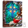 Christmas Central 24" X 18" Blue And Brown Cardinals Stained Glass Backlit LED Wall Art With Remote Control 2 Christmas Central 24" X 18" Blue And Brown Cardinals Stained Glass Backlit LED Wall Art With Remote Control -Christmas Central dglow glow1319 59913.1587644277