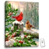 Christmas Central 24" X 18" Green And White Winter Birds Back-lit Wall Art With Remote Control -Christmas Central dglow glow1617 1 06436.1587644169