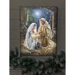 Christmas Central 24" X 18" Beige And White Holy Family Back-lit Wall Art With Remote Control -Christmas Central dglow glow1804 03 40363.1599873102