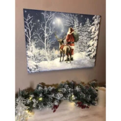 Christmas Central 18" X 24" White And Red Starry Night Santa Christmas Back-lit Wall Art With Remote Control 9 Christmas Central 18" X 24" White And Red Starry Night Santa Christmas Back-lit Wall Art With Remote Control -Christmas Central dglow glow1807 3 76926.1587644115
