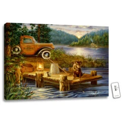 Christmas Central 18" X 24" Green And Brown Life's Little Tangles Back-lit Wall Art With Remote Control