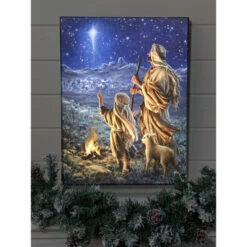 Christmas Central 24" X 18" Blue And Beige Shepherds Keeping Watch Backlit Wall Art With Remote Control 10 Christmas Central 24" X 18" Blue And Beige Shepherds Keeping Watch Backlit Wall Art With Remote Control -Christmas Central dglow glow1908 03 80401.1599873122