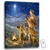Christmas Central 24" X 18" Blue And Beige Shepherds Keeping Watch Backlit Wall Art With Remote Control -Christmas Central dglow glow1908 1 41441.1587644277