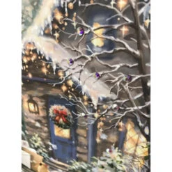 Christmas Central 10" X 10" White And Brown Cardinal Cottage Embellished Pizazz Wall Art -Christmas Central dglow p1614 3 24294.1587644030