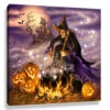 Christmas Central Purple And Black All Hallow's Eve Pizazz Print Framed Halloween Wall Decor 10" X 10" -Christmas Central dglow p1711 1 11184.1587644031