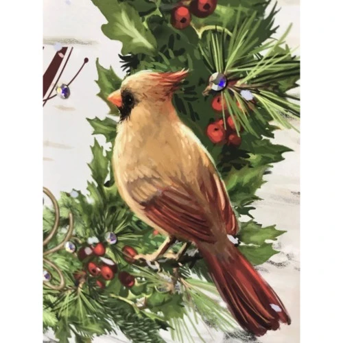 Christmas Central Green And Red Winter Wreath Pizazz Print Framed Wall Decor 10" X 10" 5 Christmas Central Green And Red Winter Wreath Pizazz Print Framed Wall Decor 10" X 10" - Image 3