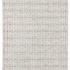 Christmas Central 8.75' X 12' White And Gray Flat Weave Contemporary Rectangular Area Throw Rug
