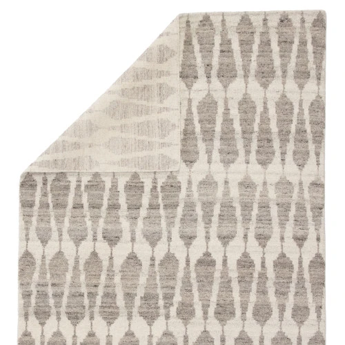Christmas Central 8.5' X 11.5' Ivory And Gray Geometric Hand Knotted Area Throw Rug 5 Christmas Central 8.5' X 11.5' Ivory And Gray Geometric Hand Knotted Area Throw Rug - Image 3