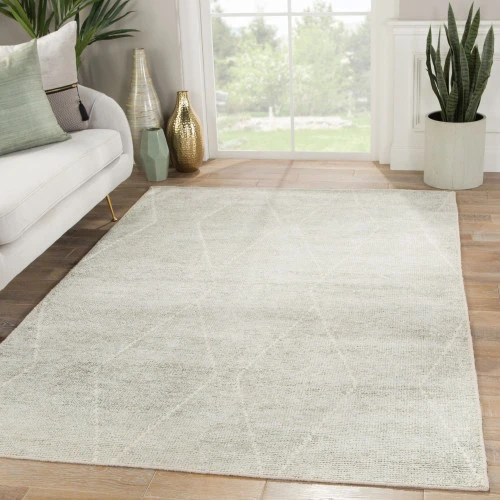 Christmas Central 8' X 11' Gray And Ivory Geometric Hand Woven Rectangular Area Throw Rug 7 Christmas Central 8' X 11' Gray And Ivory Geometric Hand Woven Rectangular Area Throw Rug - Image 5
