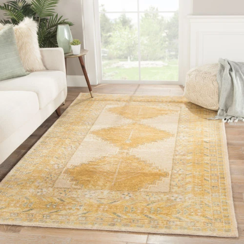 Christmas Central 8' X 10' Mustard Yellow And Gray Traditional Rectangular Area Throw Rug 3 Christmas Central 8' X 10' Mustard Yellow And Gray Traditional Rectangular Area Throw Rug
