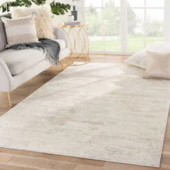 Christmas Central 5' X 7.5' Ivory And Smoke Gray Modern Rectangular Area Throw Rug 9 Christmas Central 5' X 7.5' Ivory And Smoke Gray Modern Rectangular Area Throw Rug -Christmas Central djri rug143756 5 40420.1588349270