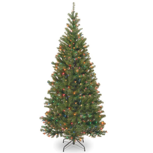 Christmas Central 7.5' Pre-Lit Aspen Spruce Artificial Christmas Tree - Multi-Color Lights 3 Christmas Central 7.5' Pre-Lit Aspen Spruce Artificial Christmas Tree - Multi-Color Lights