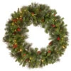 Christmas Central 30" Pre-Lit Red Berries Traditional Battery Operated LED Lights Wreath -Christmas Central dnat20cw7 306 30wbc1 13694.1670490062
