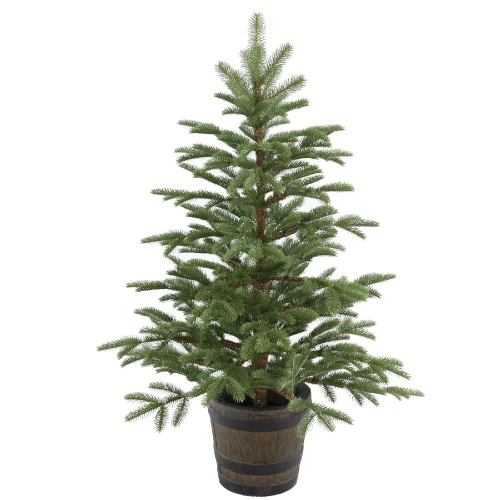 Christmas Central 4' Potted Norwegian Spruce Entrance Artificial Christmas Tree, Unlit 3 Christmas Central 4' Potted Norwegian Spruce Entrance Artificial Christmas Tree, Unlit