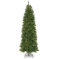 Christmas Central 6.5’ Pre-Lit Pennington Fir Pencil Artificial Christmas Tree, Clear Lights