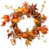 Christmas Central Maple Leaf And Pumpkin Wreath - 20-Inch, Unlit -Christmas Central dnat20rahve28090w060188a 49493.1588393488