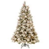 Christmas Central 7.5’ Pre-Lit Snowy Bedford Pine Artificial Christmas Tree, White Lights -Christmas Central dnat20sbe1 309 75 91333.1588398497