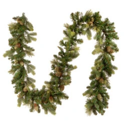 Christmas Central 9' X 6" Pre-Lit Carolina Pine Artificial Christmas Garland, Clear Lights -Christmas Central dnat cap3 306 9a 1 4 29012.1664639663