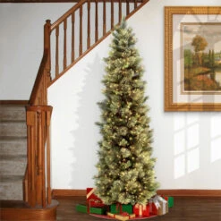 Christmas Central 7.5 Ft. Carolina Pine Slim Tree With Clear Lights -Christmas Central dnat cap3 330 75 2 34695.1631810848