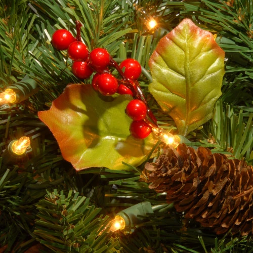 Christmas Central 72" Pre-Lit Artificial Christmas Mantel Swag, Clear Lights 4 Christmas Central 72" Pre-Lit Artificial Christmas Mantel Swag, Clear Lights - Image 2