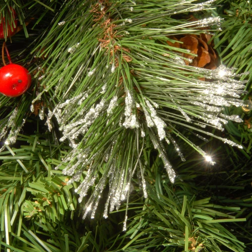 Christmas Central 30" Pre-Lit BO Crestwood Spruce Artificial Christmas Wreath - Warm White LED Lights 5 Christmas Central 30" Pre-Lit BO Crestwood Spruce Artificial Christmas Wreath - Warm White LED Lights - Image 3