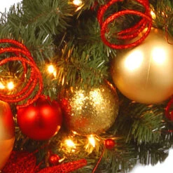 Christmas Central 9' X 12" Pre-Lit Evergreen With Bow Artificial Christmas Garland, Clear Lights 7 Christmas Central 9' X 12" Pre-Lit Evergreen With Bow Artificial Christmas Garland, Clear Lights -Christmas Central dnat dc13 104l 9b 3 48817.1665260243