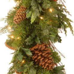 Christmas Central 6' X 12" Pre-Lit Decorative Collection Juniper Mix Pine Artificial Christmas Garland - Warm White LED Lights 7 Christmas Central 6' X 12" Pre-Lit Decorative Collection Juniper Mix Pine Artificial Christmas Garland - Warm White LED Lights -Christmas Central dnat dc13 113l 6b 1s 3 85607.1664293524