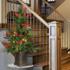 Christmas Central 4' Pre-Lit Magnolia Artificial Christmas Tree - Clear Lights -Christmas Central dnat dc13 310 40 2 91443.1587645162