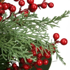 Christmas Central 9' X 14" Pre-Lit Pine Cones And Berry Embellished Artificial Christmas Garland - Clear Lights -Christmas Central dnat dc13 310 9c 3 77907.1587645162