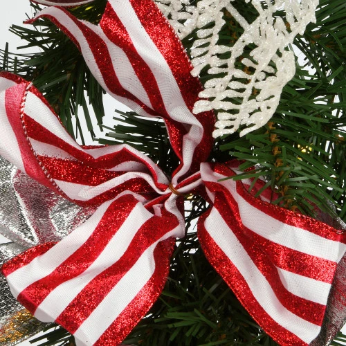 Christmas Central 9' X 14" Pre-Lit Battery Operated Artificial Christmas Garland, White LED Lights 5 Christmas Central 9' X 14" Pre-Lit Battery Operated Artificial Christmas Garland, White LED Lights - Image 3