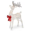 Christmas Central 48" White And Red Pre-lit Standing Buck Christmas Decoration - Warm White LED Lights -Christmas Central dnat df 10006l 1 55200.1587645161