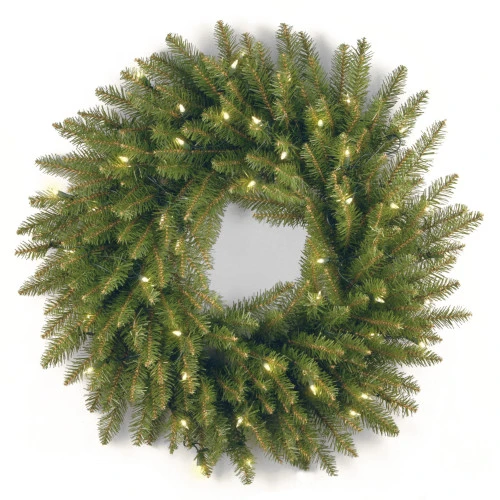 Christmas Central Pre-Lit Dunhill Fir Artificial Christmas Wreath – 24-Inch, Clear Lights 3 Christmas Central Pre-Lit Dunhill Fir Artificial Christmas Wreath – 24-Inch, Clear Lights