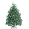 Christmas Central 4.5' Pre-Lit Dunhill Blue Fir Hinged Artificial Christmas Tree - Clear Lights