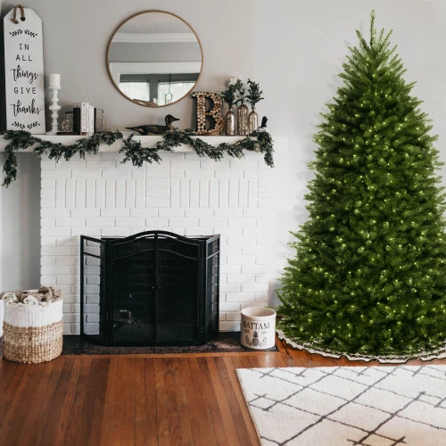 Christmas Central 6.5' Pre-Lit Dunhill Blue Fir Hinged Artificial Christmas Tree - Clear Lights 4 Christmas Central 6.5' Pre-Lit Dunhill Blue Fir Hinged Artificial Christmas Tree - Clear Lights - Image 2