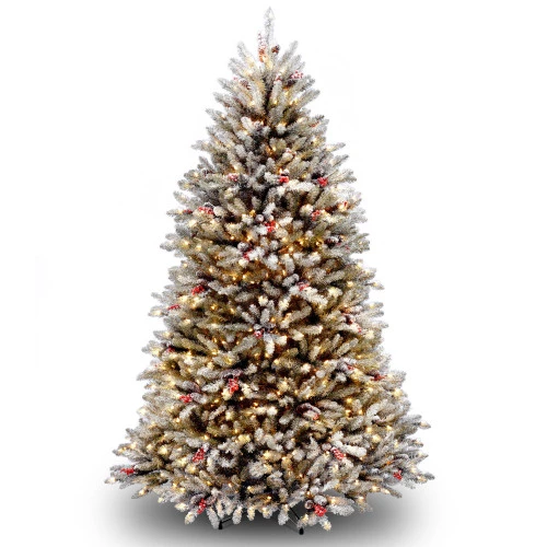 Christmas Central 6.5' Dunhill Fir Artificial Christmas Tree With Red Berries – Clear Lights 3 Christmas Central 6.5' Dunhill Fir Artificial Christmas Tree With Red Berries – Clear Lights