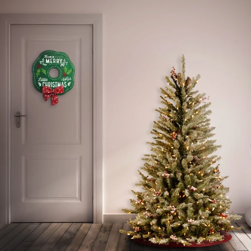 Christmas Central 4.5" Dunhill Fir Slim Artificial Christmas Tree - Clear Lights 4 Christmas Central 4.5" Dunhill Fir Slim Artificial Christmas Tree - Clear Lights - Image 2