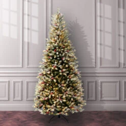 Christmas Central 7.5 Ft. Dunhill(R) Fir Slim Tree With Clear Lights -Christmas Central dnat duf 301 75 2 25262.1631812948