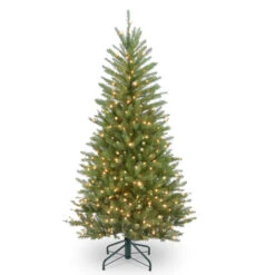 Christmas Central 4.5' Pre-lit Dunhill Fir Slim Artificial Christmas Tree – Clear Lights