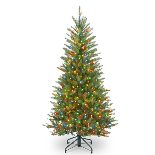 Christmas Central 4.5’ Pre-lit Dunhill Fir Slim Artificial Christmas Tree – Multicolor Lights 3 Christmas Central 4.5’ Pre-lit Dunhill Fir Slim Artificial Christmas Tree – Multicolor Lights