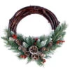 Christmas Central Frosted Pinecones With Grapevine Artificial Christmas Wreath, 16-Inch, Unlit -Christmas Central dnat frb 16gv 1 1 04113.1664726380