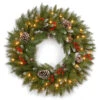 Christmas Central Pre-Lit Frosted Berry Artificial Christmas Wreath, 24-Inch, Clear Lights -Christmas Central dnat frb 24wlo 1 1 98727.1631812946