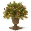 Christmas Central 1.5' Pre-lit Potted Pinecone And Berry Artificial Christmas Tree, Clear Lights