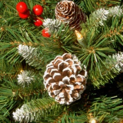 Christmas Central 1.5' Pre-lit Potted Pinecone And Berry Artificial Christmas Tree, Clear Lights -Christmas Central dnat frb3 18pblo 3 09340.1631810859