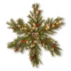 Christmas Central 32" Pre-lit Frosted Berry Snowflake Artificial Christmas Teardrop Swag, LED Lights -Christmas Central dnat frb3 300 32s bc 1 92610.1631812664