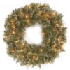 Christmas Central Pre-Lit Glittery Bristle Pine Artificial Christmas Wreath, 30-Inch, Clear Lights -Christmas Central dnat gb3 300 30w 1 1 15132.1631812947