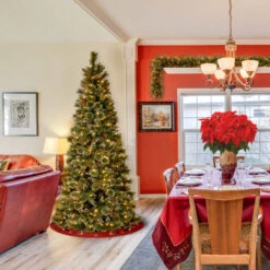 Christmas Central 6.5’ Pre-Lit Glittery Pine Artificial Christmas Tree, Clear Lights -Christmas Central dnat gb3 304 65 3 08889.1643501662