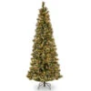 Christmas Central 7.5’ Pre-Lit Glittery Bristle Pine Artificial Christmas Tree, Clear Lights -Christmas Central dnat gb3 304 75 1 31254.1631812962