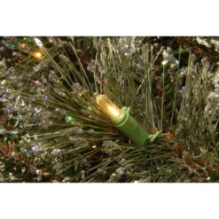 Christmas Central 7.5’ Pre-Lit Glittery Bristle Pine Artificial Christmas Tree, Clear Lights -Christmas Central dnat gb3 304 75 4 61524.1664379663